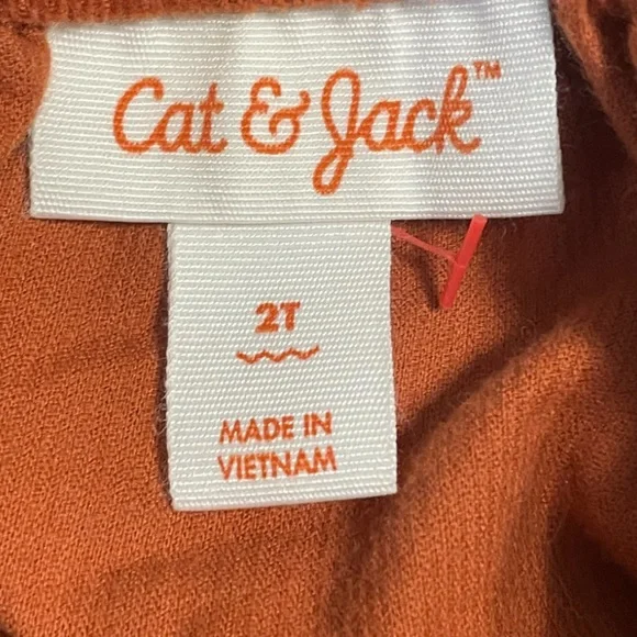 Cat & Jack Floral Top with A Rusty Brown Corduroy Suspender Skirt - Picture 12 of 13